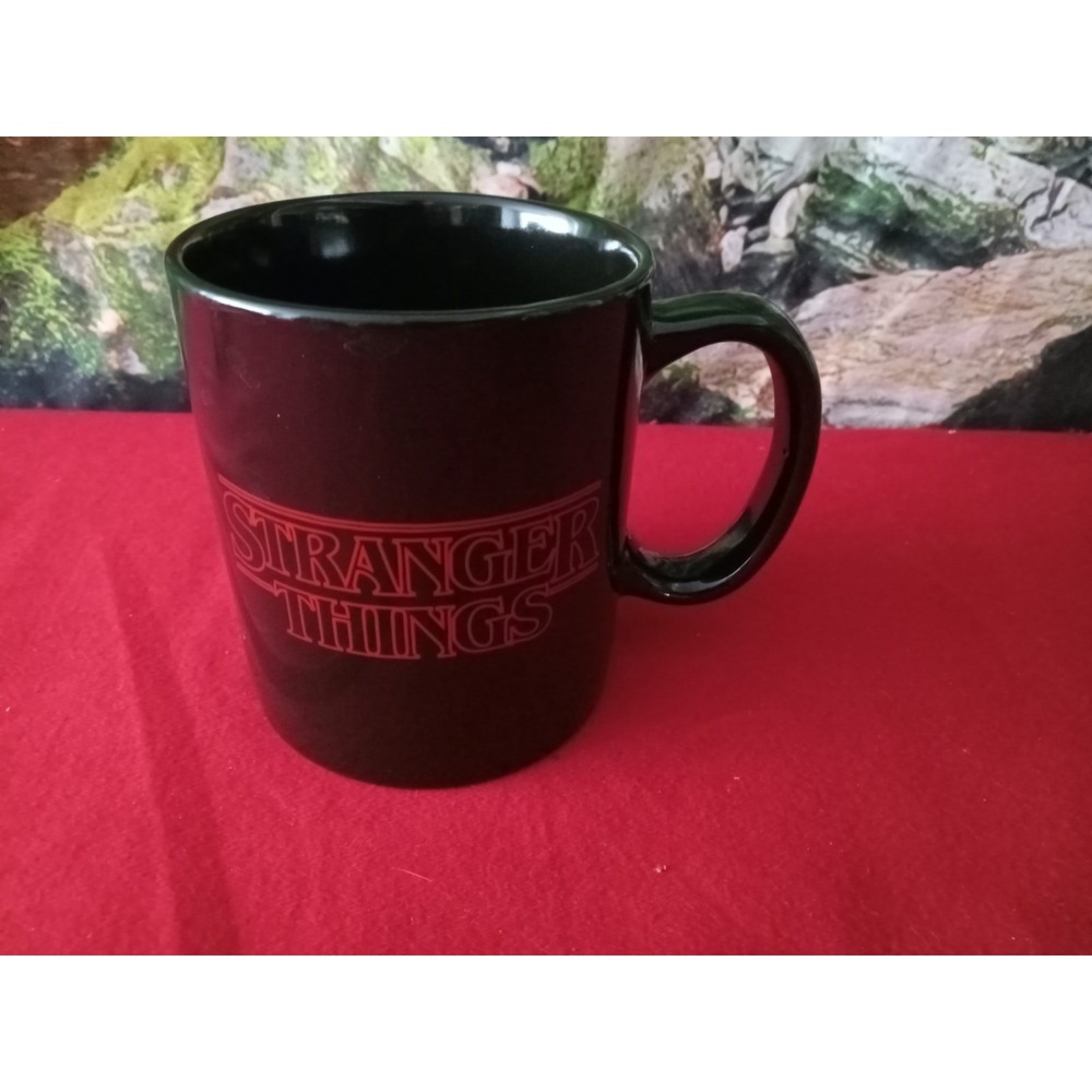 Stranger Things Netflix Loungefly Black Coffee Mug Official Merch Red Logo Mug